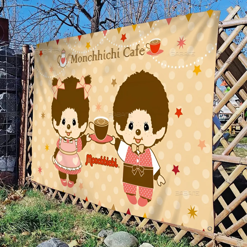 M-Monchhichi мультфильм флаг искусство научная фантастика комната домашний декор