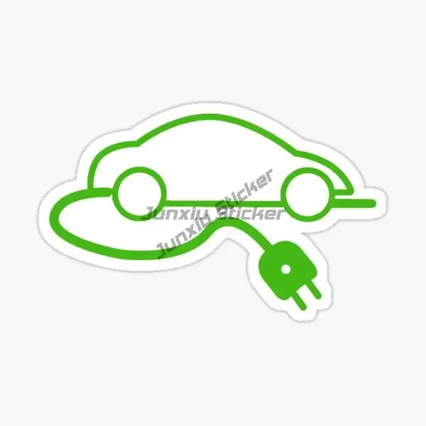 Электромобиль с нулевыми выбросами, Эмблема с логотипом электромобиля, наклейки из ПВХ, аксессуары для украшения стены автомобиля, внедорожный фургон, внедорожник