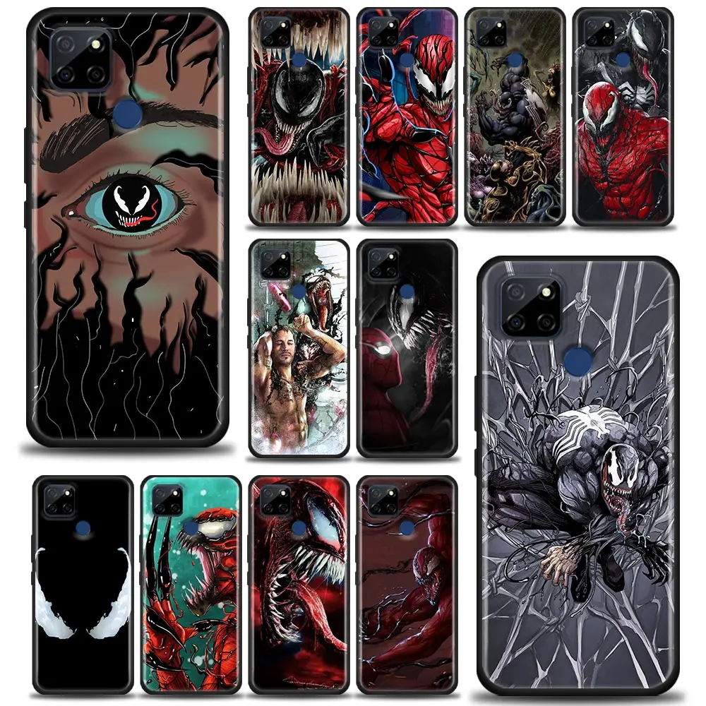 

Spider-Man Meets Venom Phone Case for Realme C35 C20 C25 C21 C12 C11 C2 Oppo A53 A74 A16 A15 A9 A54 A95 A93 A31 A52 A5s TPU Case