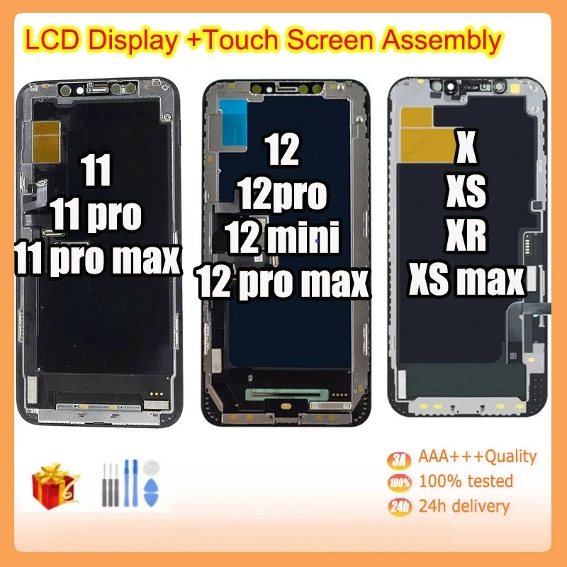 Оригинальный Oled Incell для iPhone 11 Pro Max, экран X XR XS, ЖК-дисплей, Iphone 12 Pro max, панель экрана в сборе, Запасная часть