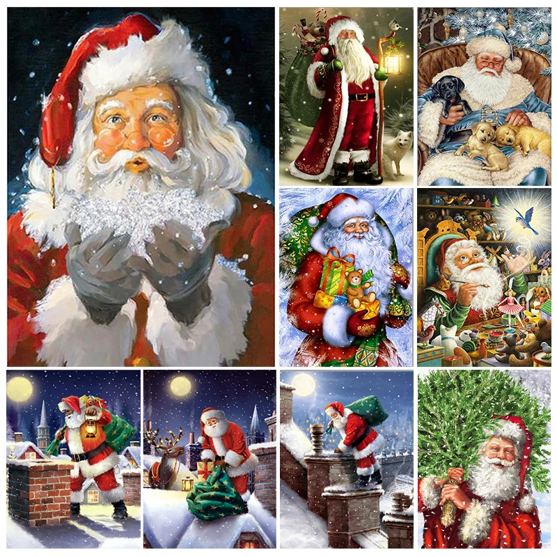 

YOUQU 5D DIY character diamond painting Santa Claus diamond embroidery Mosaic rhinestone picture home decoration exquisite gifts