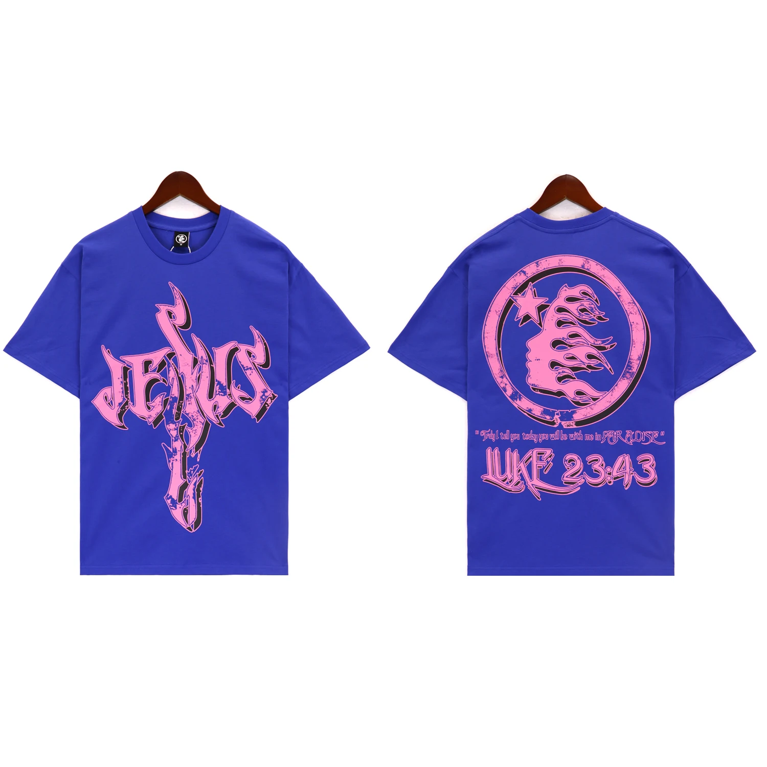 

Hellstar 2023 Graffiti Casual Printed T-shirt Cotton crewneck short sleeve hip hop streetwear top for men and women