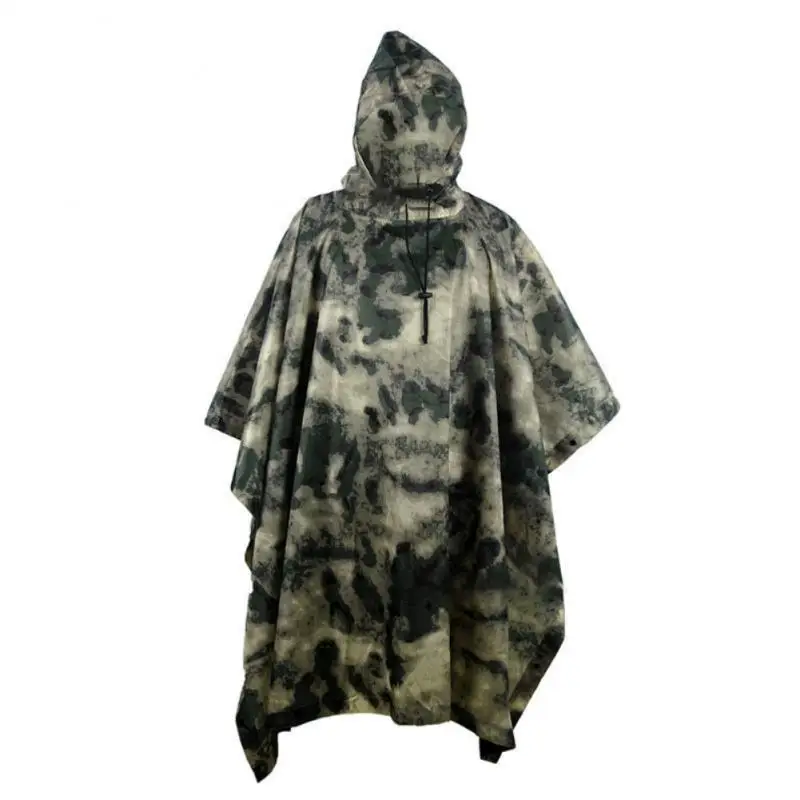 

Camouflage Folding Raincoat for Hiking Portable Tactics Poncho Men Waterproof Tourism Packable Rain Jacket Cover Army RainWear