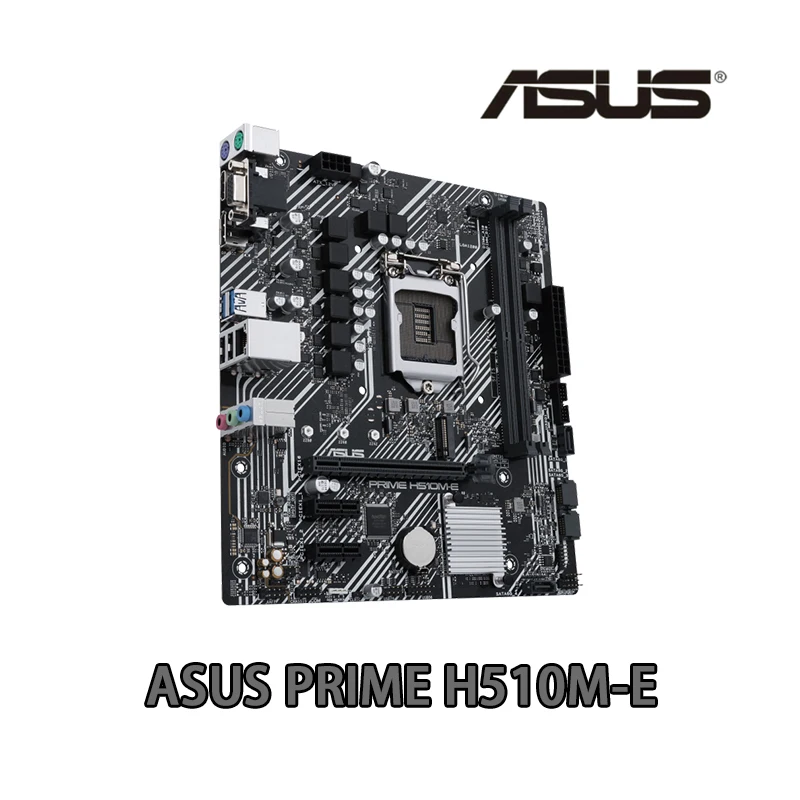 Новый ASUS PRIME H510M E Intel Micro-ATX H510 AMD PCIe 4 0 M.2 DDR4 64G SATA 6Gb/ USB 3 2 десктопная материнская плата