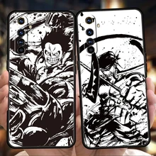 One Piece Dark Black Soft Phone Case For Oppo A12 A16 A74 A76 Find X5 Pro A54 A53 A52 A15 Reno 6 7 SE Z A9 2020 Pro 5G Cover TPU