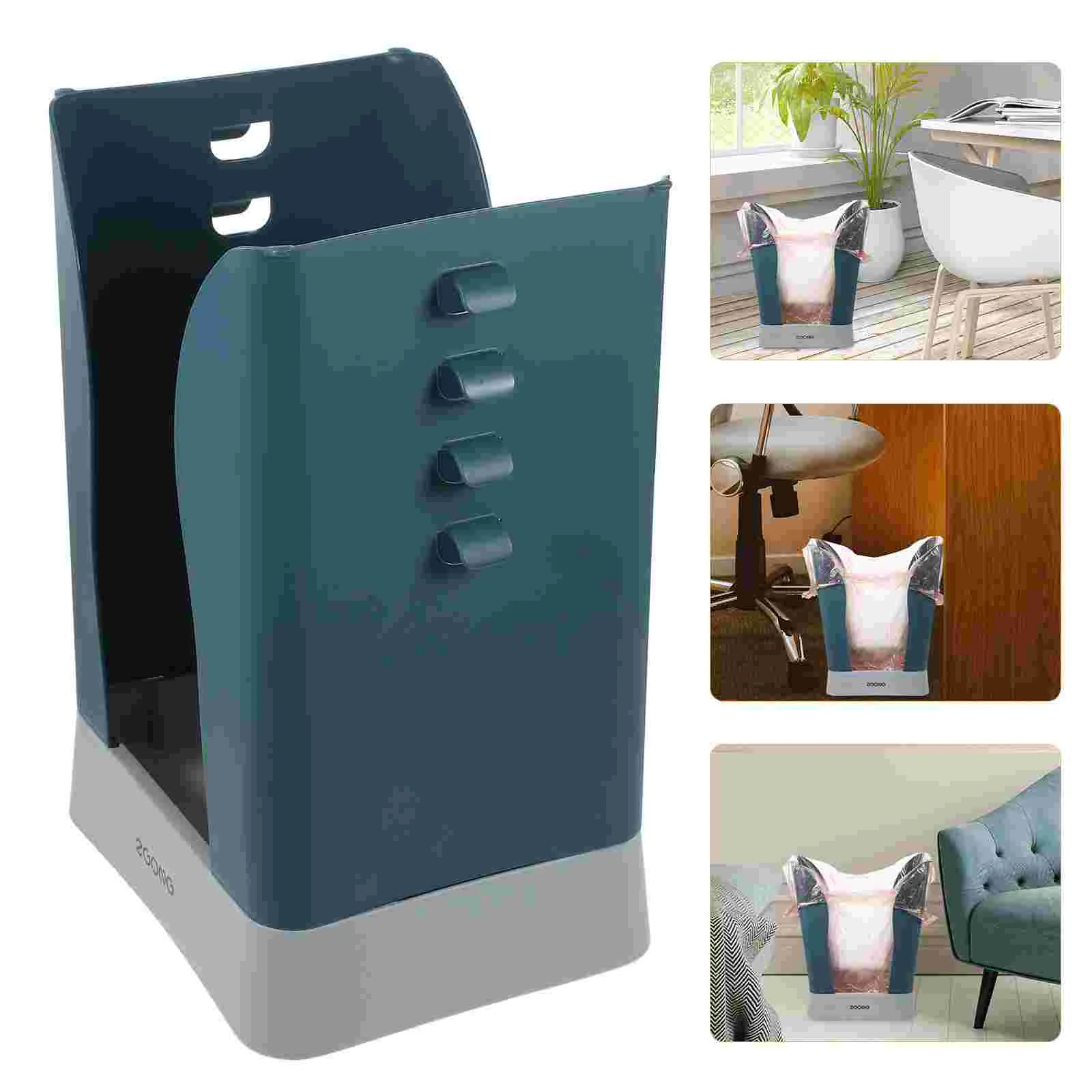 

Trash Bag Holder Stand Plastic Bags Portable Bathroom Towel Storage Shelf Garbage