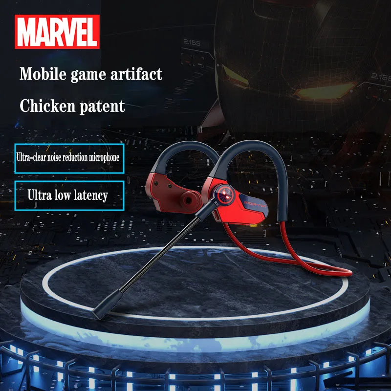 

Disney Marvel Heroes Ear-mounted Wireless Bluetooth Earphone 5.0 Games Headphones With Mic Volume Control IPX4 Waterproof
