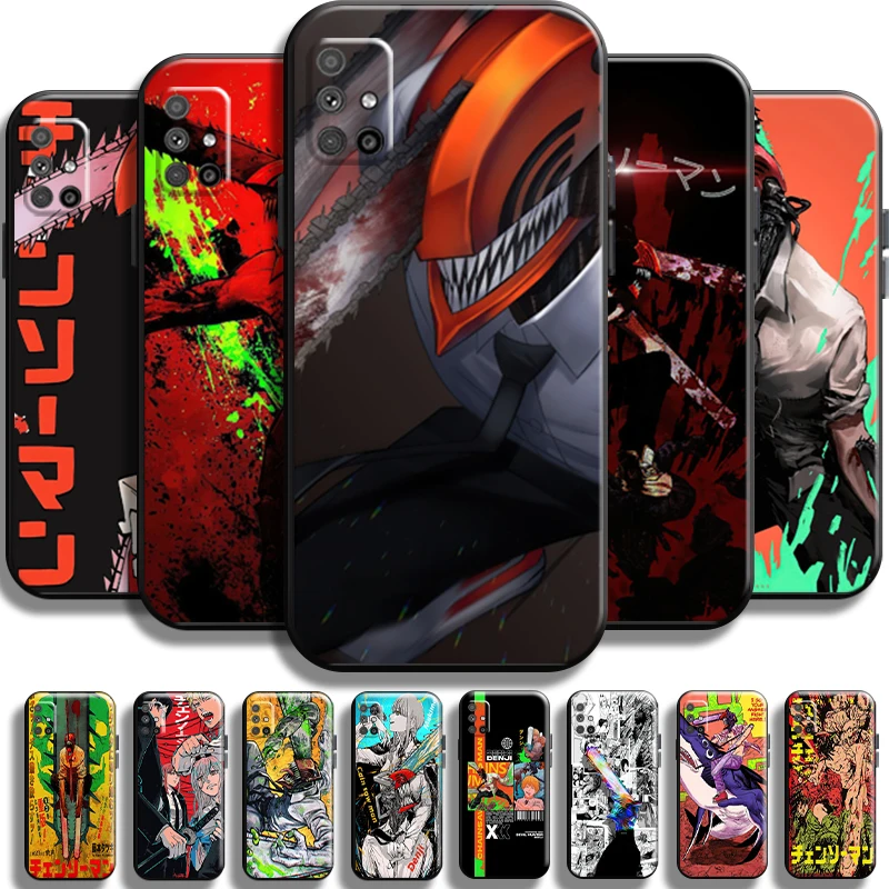 

Anime Chainsaw Man Pattern For Samsung Galaxy M51 Phone Case Funda Soft Coque Back TPU Carcasa Shell Liquid Silicon Black