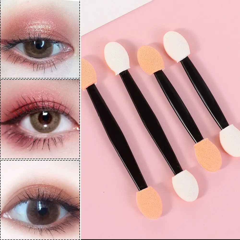 

50 шт. одноразовая кисть для теней Двусторонняя губка нейлоновая тени для век для макияжа Кисти косметический аппликатор