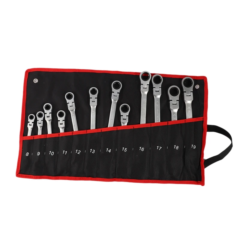 

A Set Of Keys For Car Repair Adjustable Combination Gear Nut Wrench With Ratchet Box End Open Spanner Auto Repair Hand Tools Set