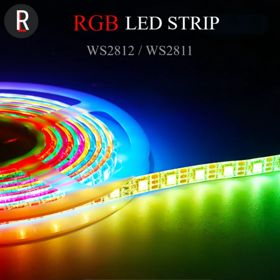 

WS2812b WS2811 RGB LED Strip Bright Tape for Room Low Voltage Waterproof Backlight Decoration Ribbon