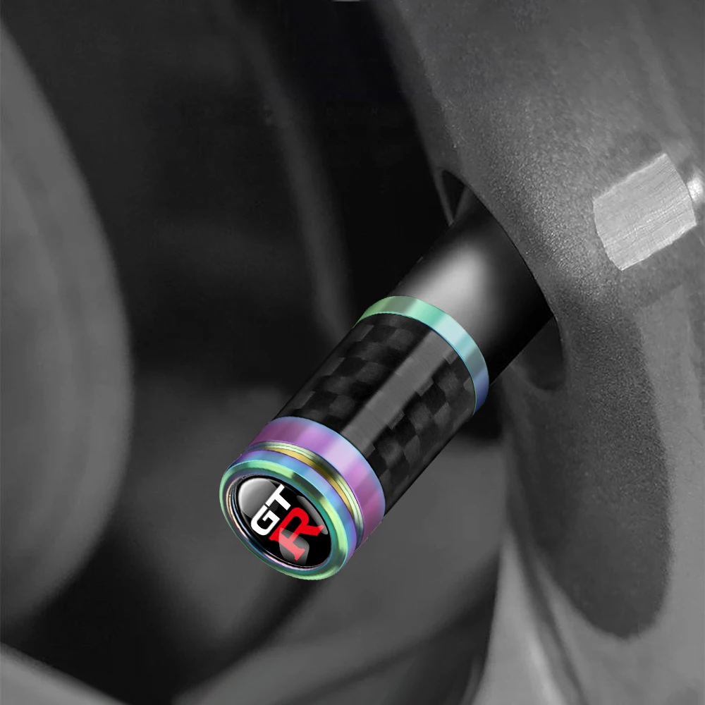 4 шт. автомобильные значки из углеродного волокна колпачки для клапанов колес