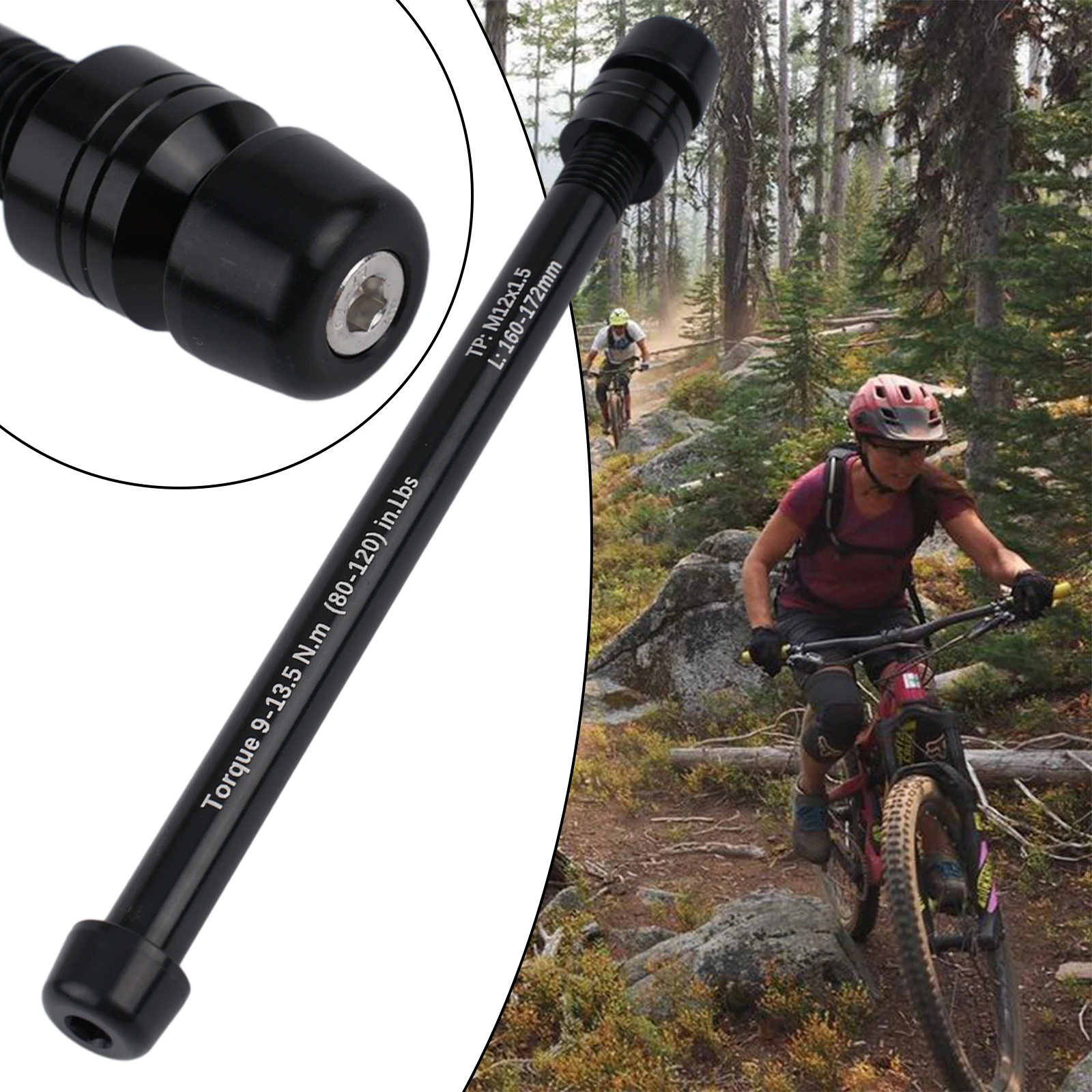 

1pc MTB Road Bike Trainer Thru Axle Skewer 12x142-148mm P1.5/P1.75 Bicycle Indoor Sports Adjustable Width Bikes Parts Alloy
