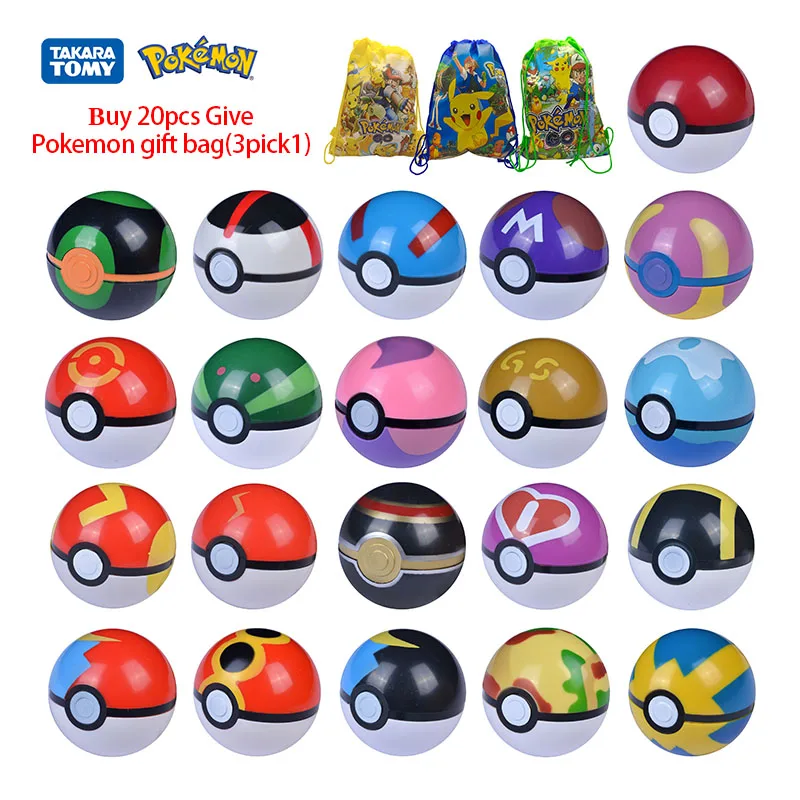 

New 21 Types Pokemon Elf Ball 2-3cm Anime Action Mini Figures Pikachu Pokeball Blind Box PVC Toy Model Dolls Kids Christmas Gift