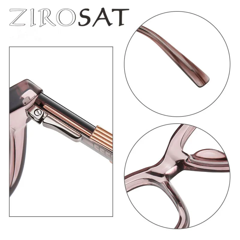 Очки ZIROSAT BC911 ультралегкие квадратные оптические ретро-очки для близорукости TR90 с