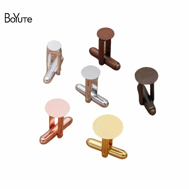 

20 шт./партия, латунные французские запонки с плоской основой, 6-8-10-12 мм