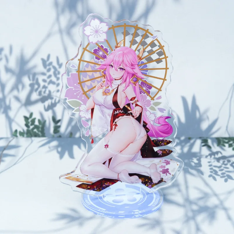 

Коллекция фигурок аниме Genshin Impact, 16 см, яэмико ганью, кайцин, фотопластина, Декор, стоячий знак, подарок для мальчика