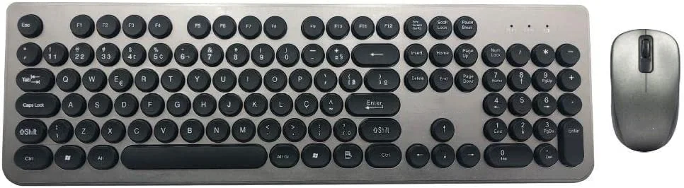 

Combo Pop+ e mouse sem fio 1600 Dpi TM410 - Teclas redondas - Cinza metálico teclado mecânico gamer