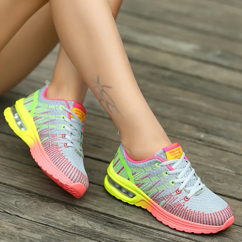 Running Shoes for Women Outdoor Breathable Fashion Womens Jogging Shoes Fitness Sneakers Colorful Air Cushion Training Sneaker