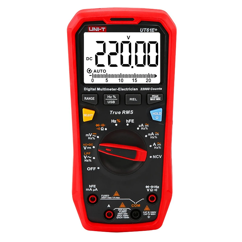 UNI-T мультиметр Цифровой UT61E Plus 22000 отсчетов USB Передача данных Автоматический