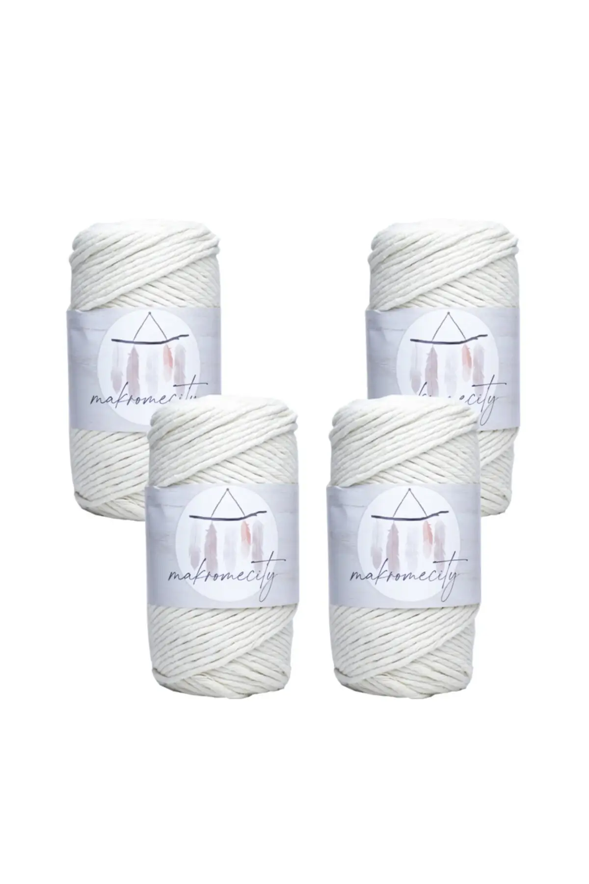 

Taran macrame rope 3mm single twist taranable macrame hobby 4-piece Set 4 ecru knitting yarn material & entertainment life