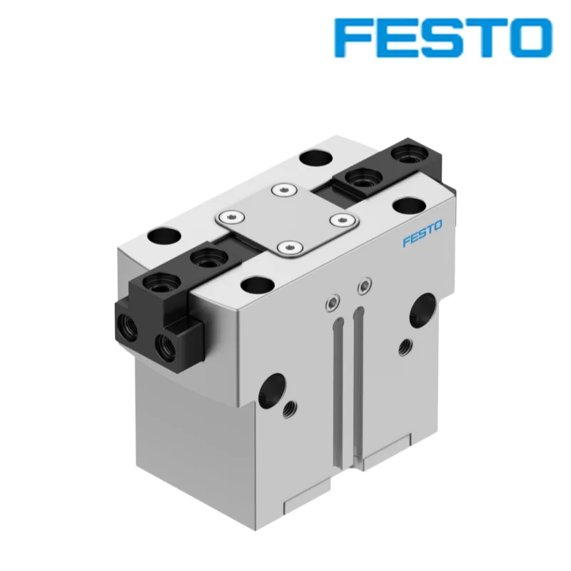 Фото Пневматический захват FESTO для тяжелых условий эксплуатации, клиновидный, синхронный, параллельный, 560212-HGPT-35-A-B-G2, с суперпрочной антиторсионной направляющей шиной №3