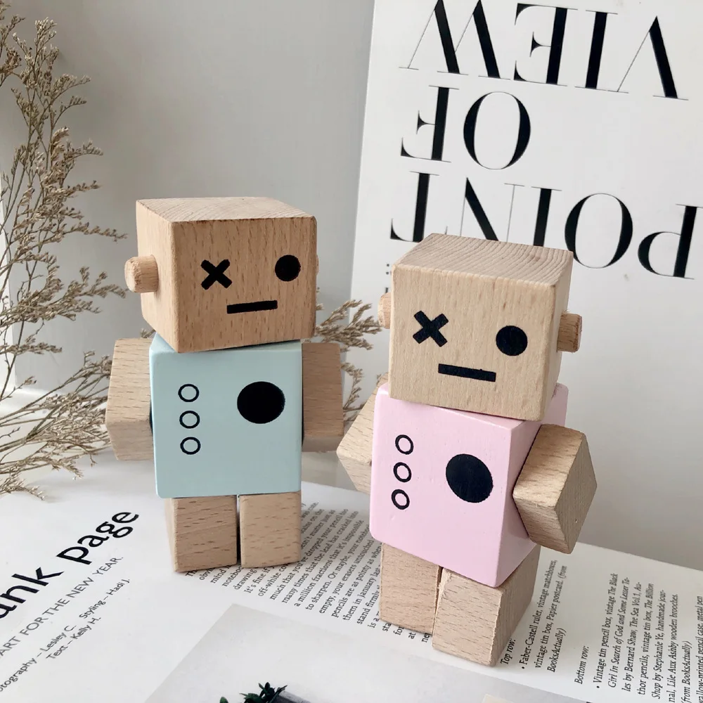 

Robot Toy Miniatures Nordic Statue Adornos Para Casa Huis Tuin Figuras Decorativas Hogar Desk Home Kawaii Habitacion Accessories
