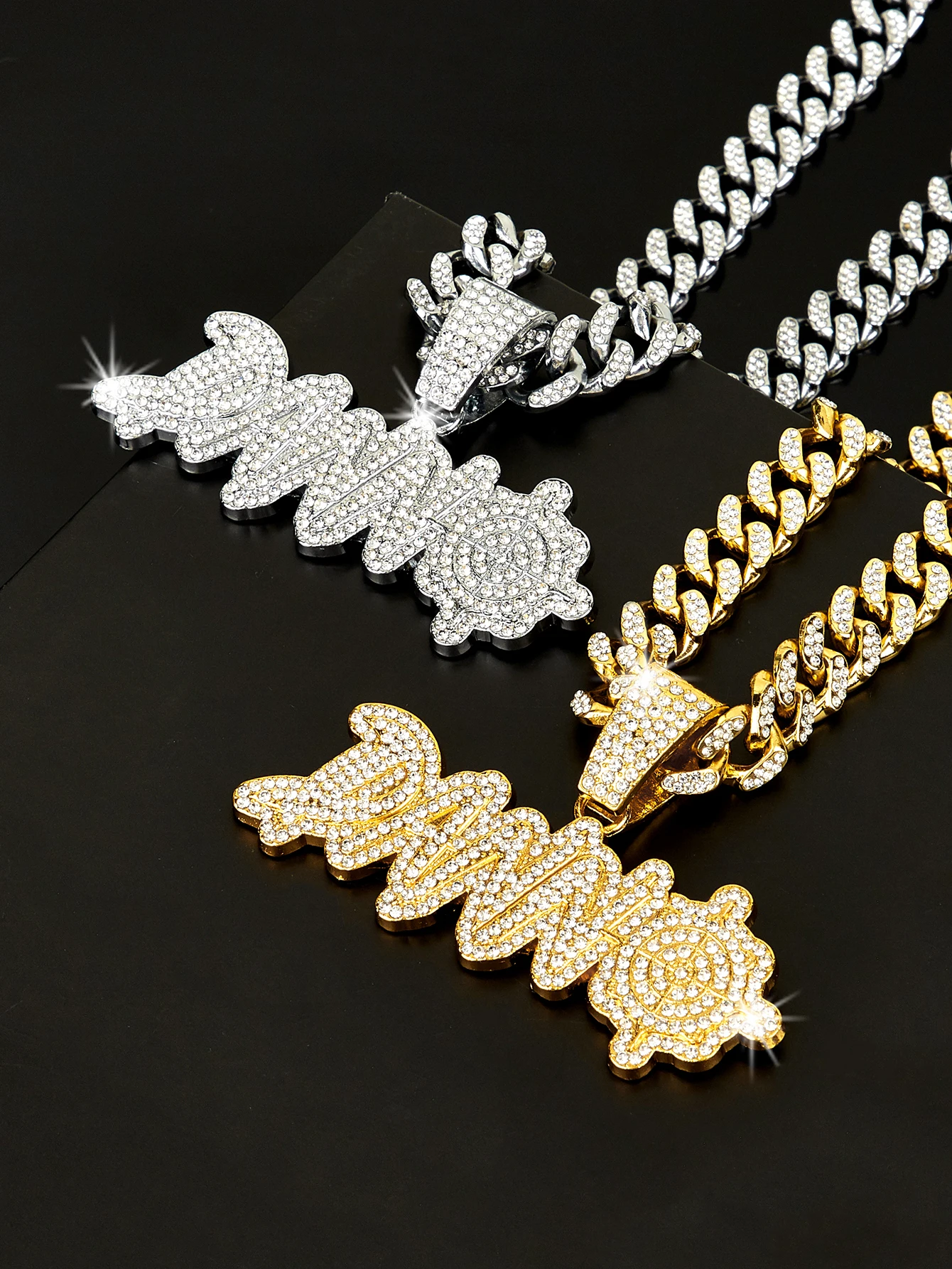 Мужское ожерелье с подвеской в стиле хип-хоп из цинкового сплава