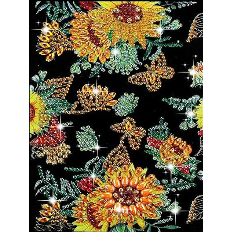 AB Алмазная картина Карта для подсолнухов Набор вышивания Настенное украшение