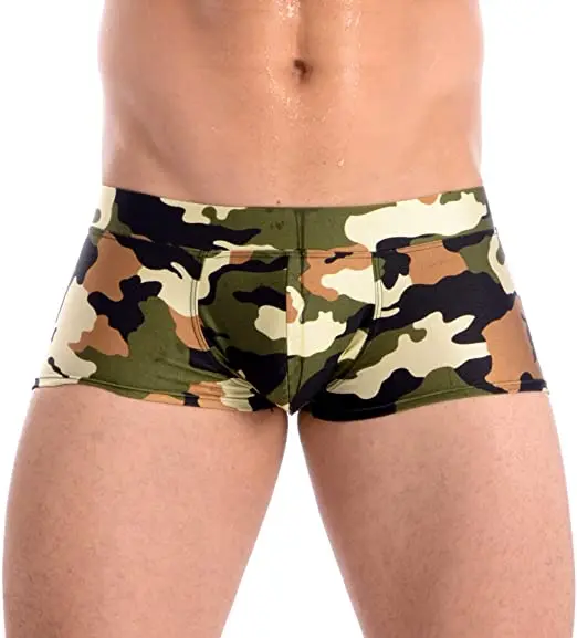 

Free shipping new men's swimming trunks Flat Angle sexy camouflage swimming trunks Beach surfing pool water sports