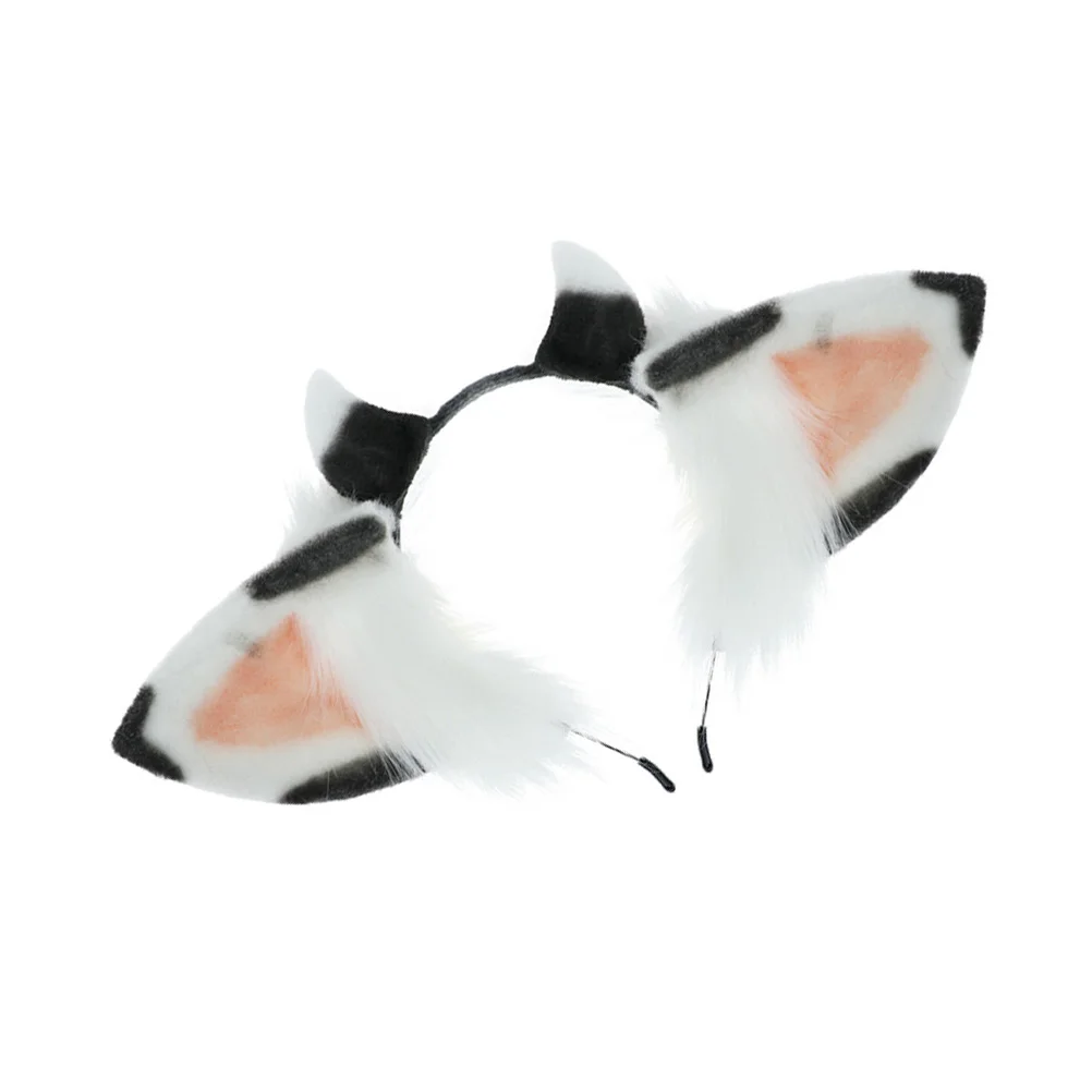 

Ears Cosplay Cow Headbands Headwear Headband Furry Ear Hornsplush Cat Girl Forparty Hairband