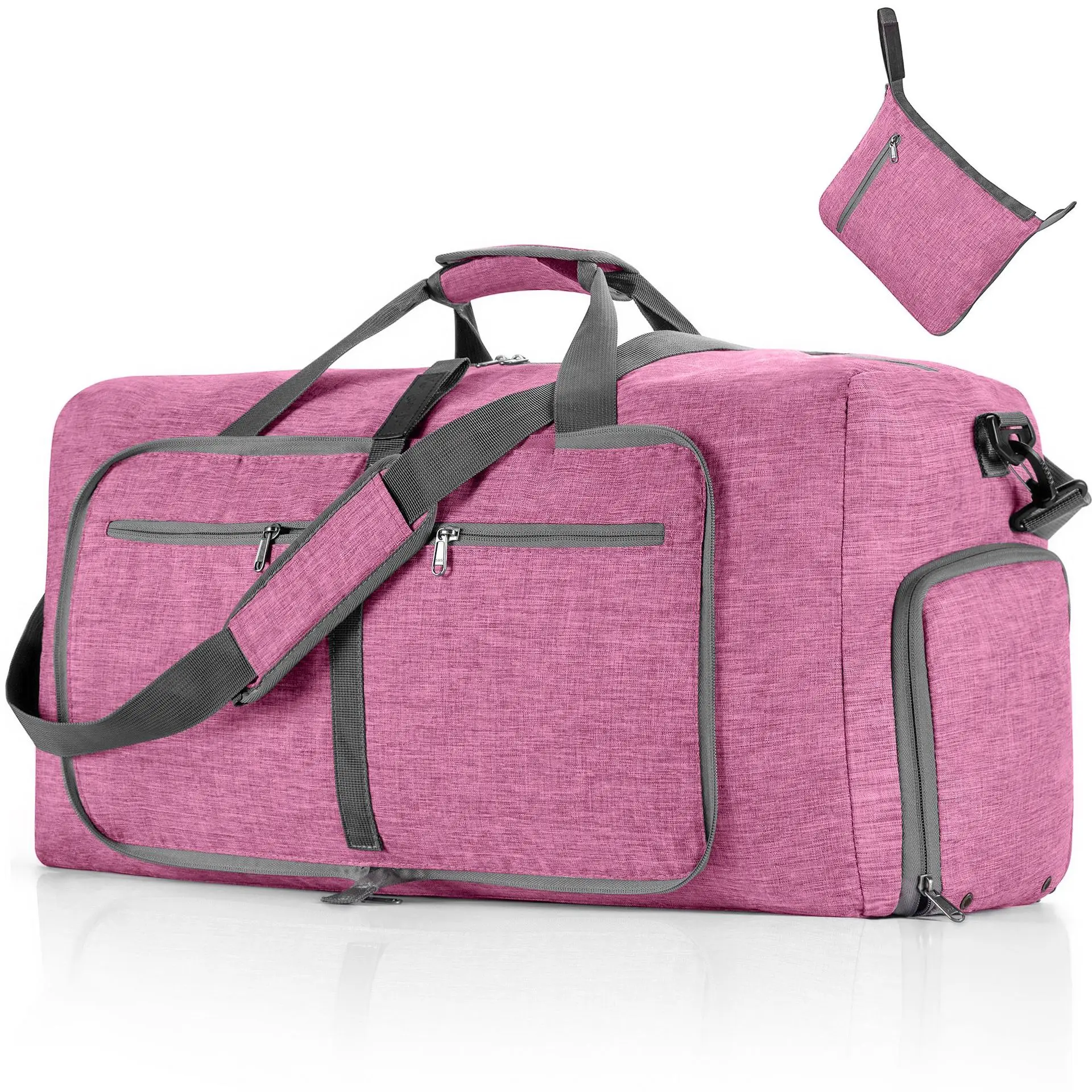 

Oxford Pink Yoga Tote Duffel Travel Bags For Women Large Capacity Luggage Women Handbags Fashion Duffle Bag Travel Storage Bags