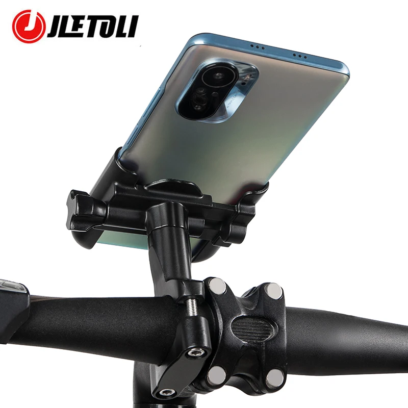 jletoli aluminum alloy bike phone holder 360 degree rotation bicycle phone holder non slip cycling phone stand mtb accessories free global shipping