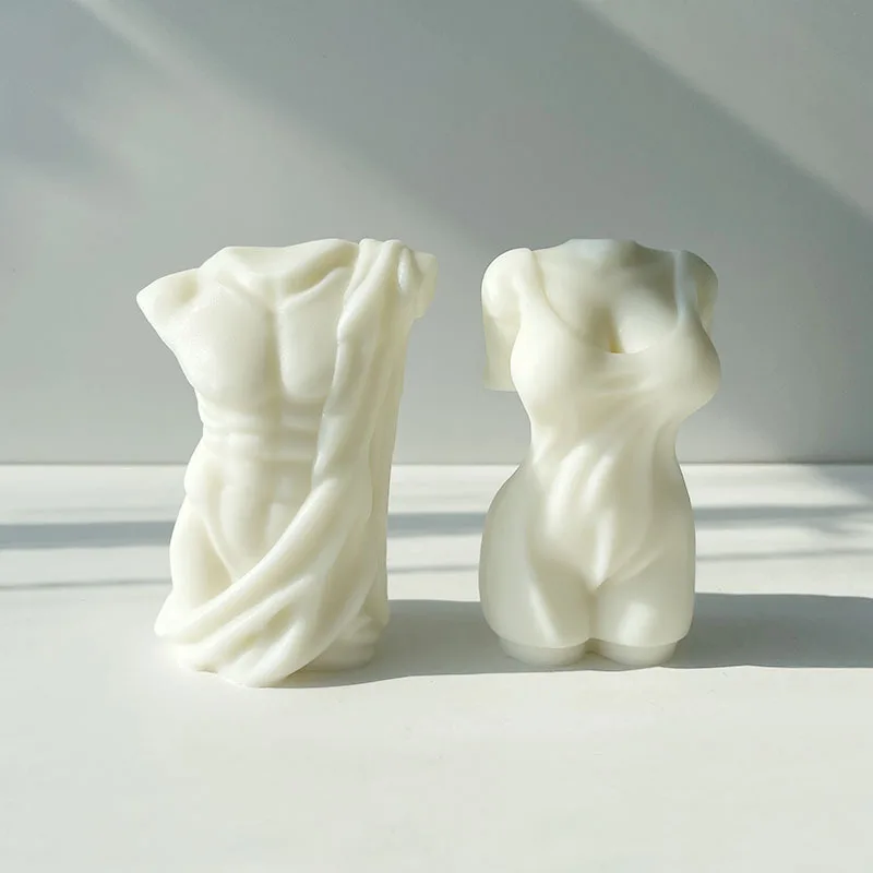 

Greek Roman Sculpture Torso Mold Human Candle Mold DIY Body Abdominal Muscle Man's Statue Plaster Sculpture Male Silicone Mold