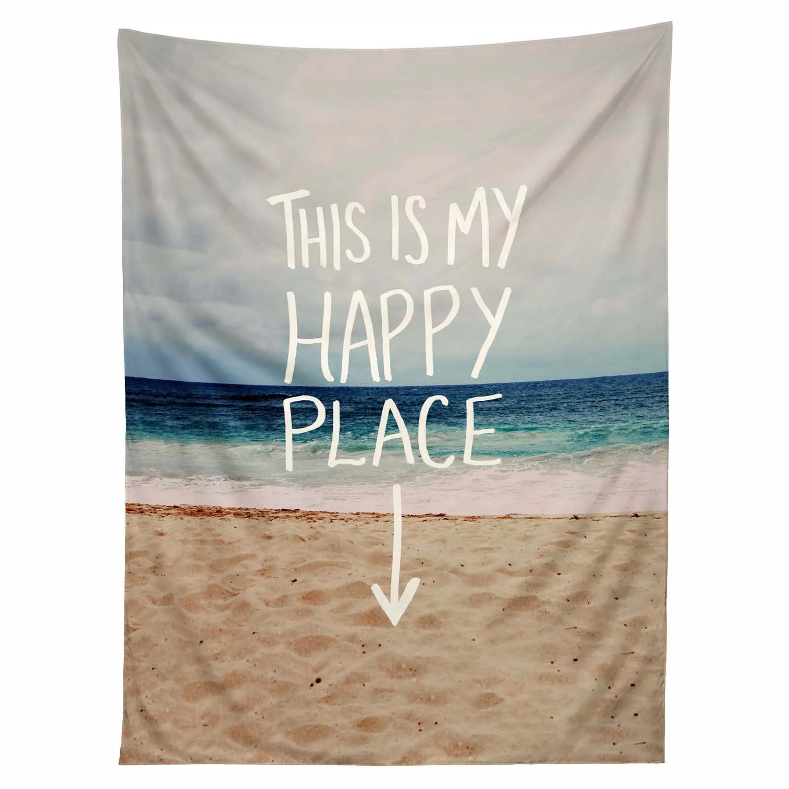 

Free Shipping Leah Flores Happy Place X Beach Wall Tapestry
