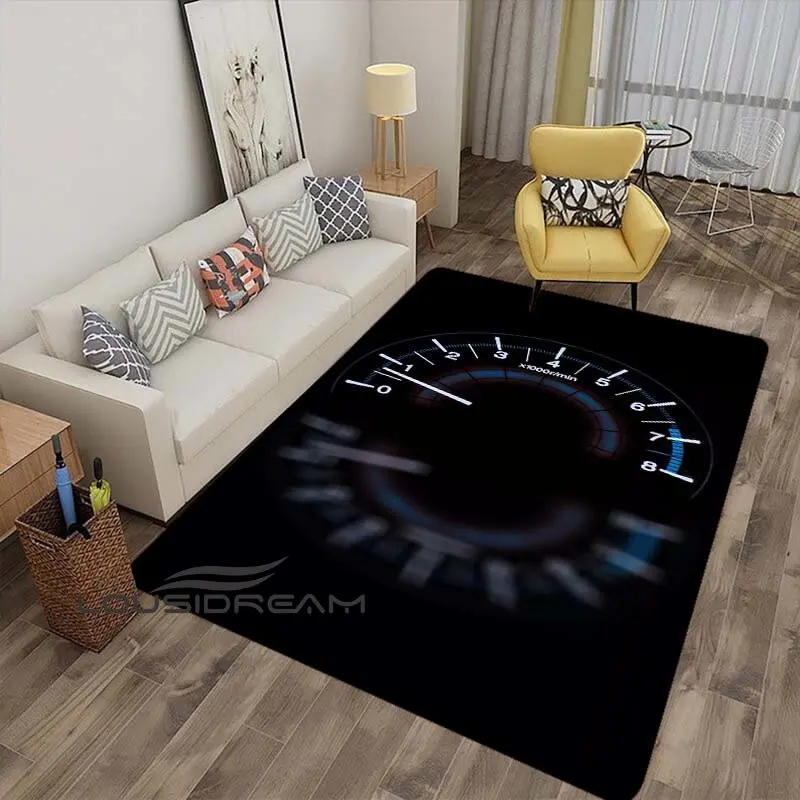 Speedometer Printed Pattern Carpet Bedroom Living Room Play Large Carpet Floor Mat Doormat Adult Boy Gift Floor Decorative Mat