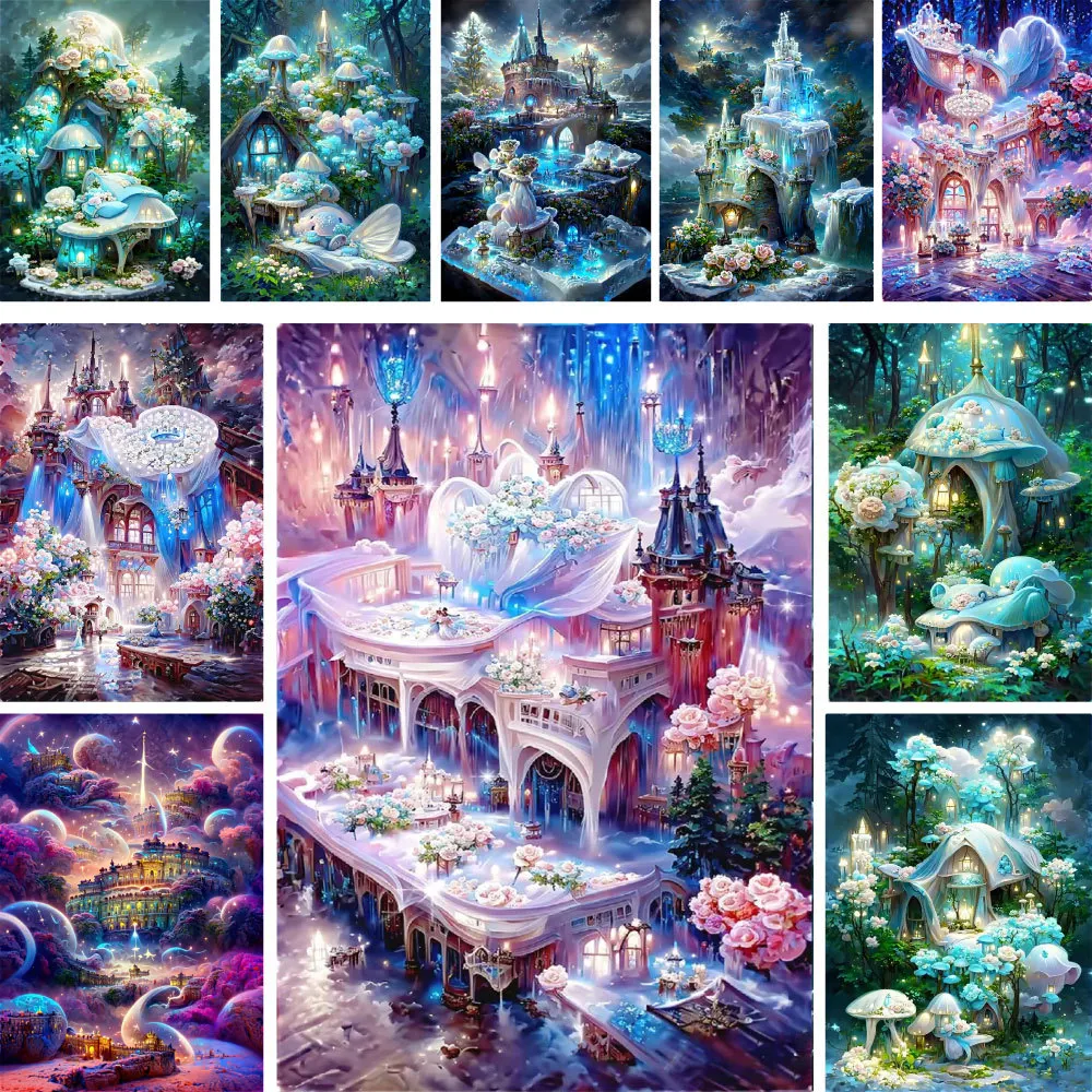 

Fairy Tale World Landscape Cross-Stitch Complete Kit DIY Embroidery Hobby Painting Handicraft Knitting Needle Design Promotions