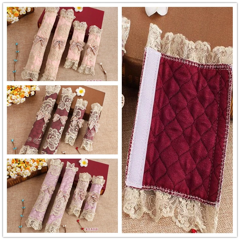 

Тканевая Крышка для ручки, искусственная хлопковая ручка для холодильника, перчатки, аксессуары для домашнего инструмента, двойная задняя ...