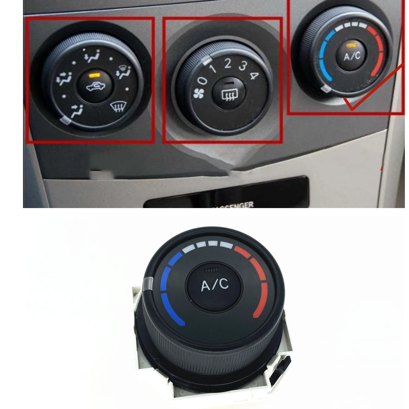 

Для автомобильной пневматической панели Toyota Corolla Verso 2007-2013, A/C вентилятор, скорость ветра, направление, климатическая ручка, кнопка управлени...