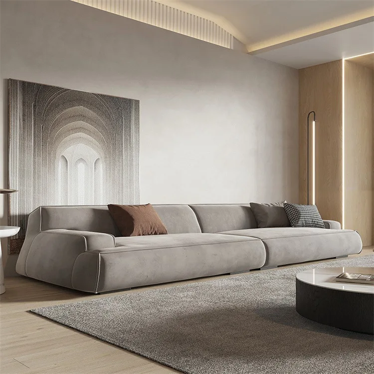 

Italian minimalist fabric sofa Technology cloth emery cloth modern simple Baxter postmodern Italian light luxury