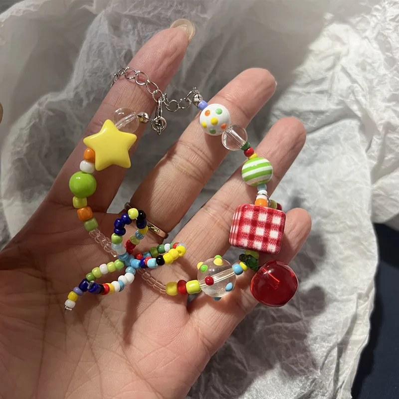 Красочный браслет из бисера для женщин и девочек Y2K