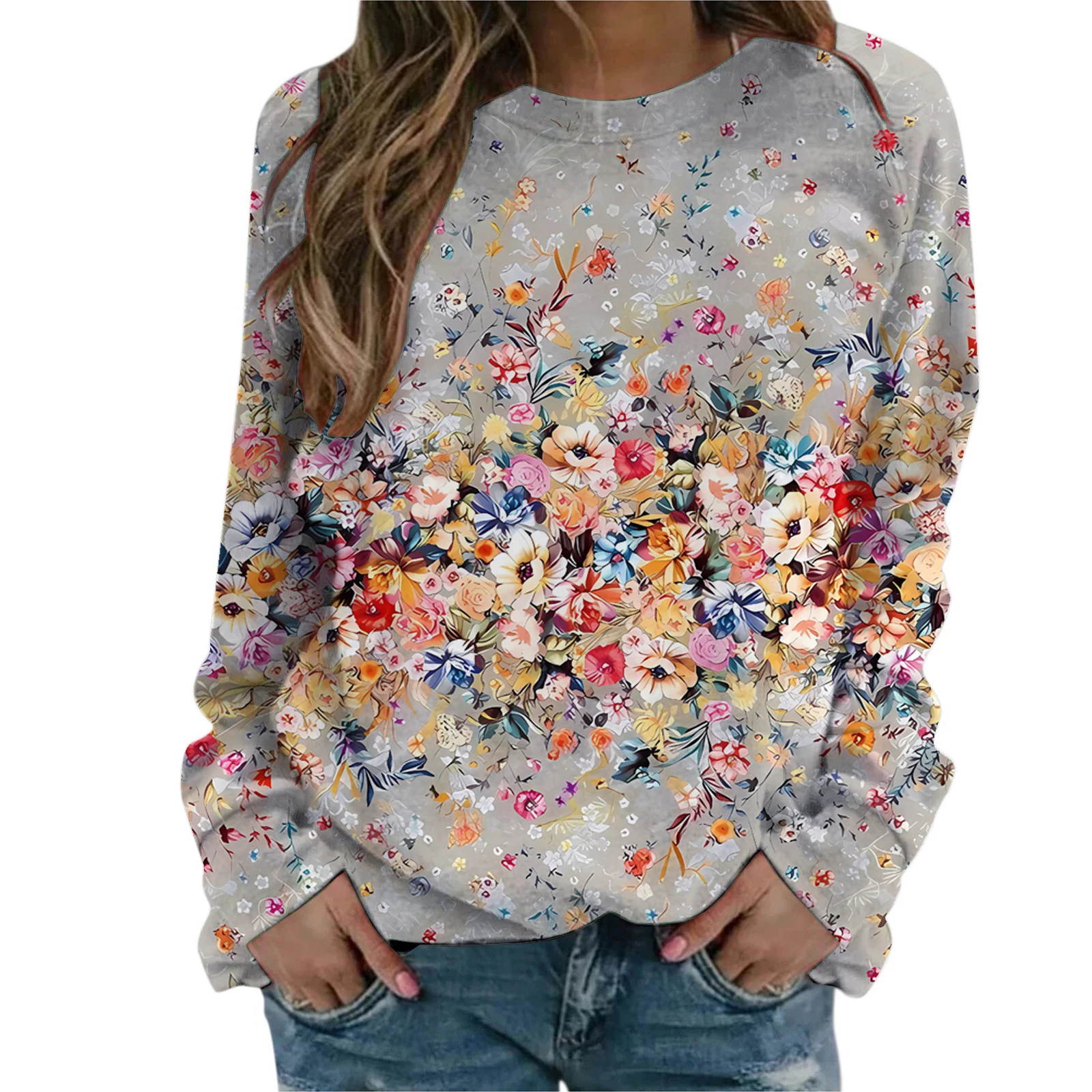 

Коллекция 2023 года, границы Amazon Europe и США, взрывоопасная верхняя часть на осень и зиму, одинарный Повседневный тонкий Фем с принтом