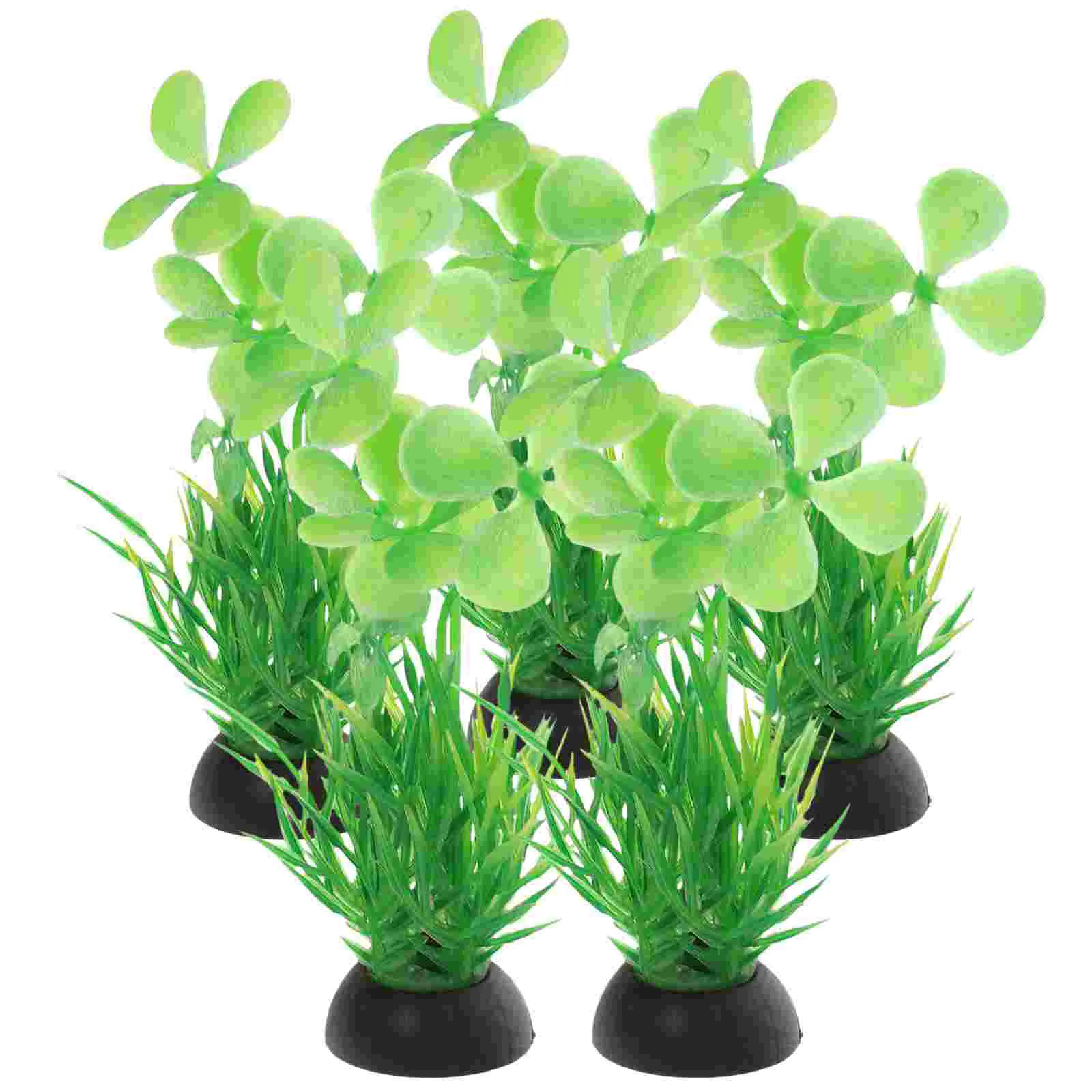 

10 Pcs Water Tanks Tropical Aquarium Plants Fish Artificial Succulent Decorations Large Tall Plastic Small Ornament