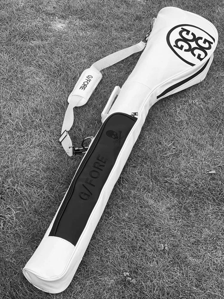 골프 클럽 가방 New Arrival Fordable Soft Golf Gun Bag PU Waterproof Mini Golf Bag Golf Practice Bag Black/White