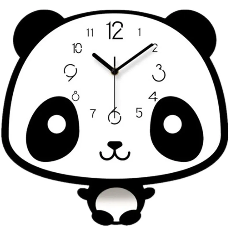 

Часы настенные кварцевые бесшумные с изображением панды