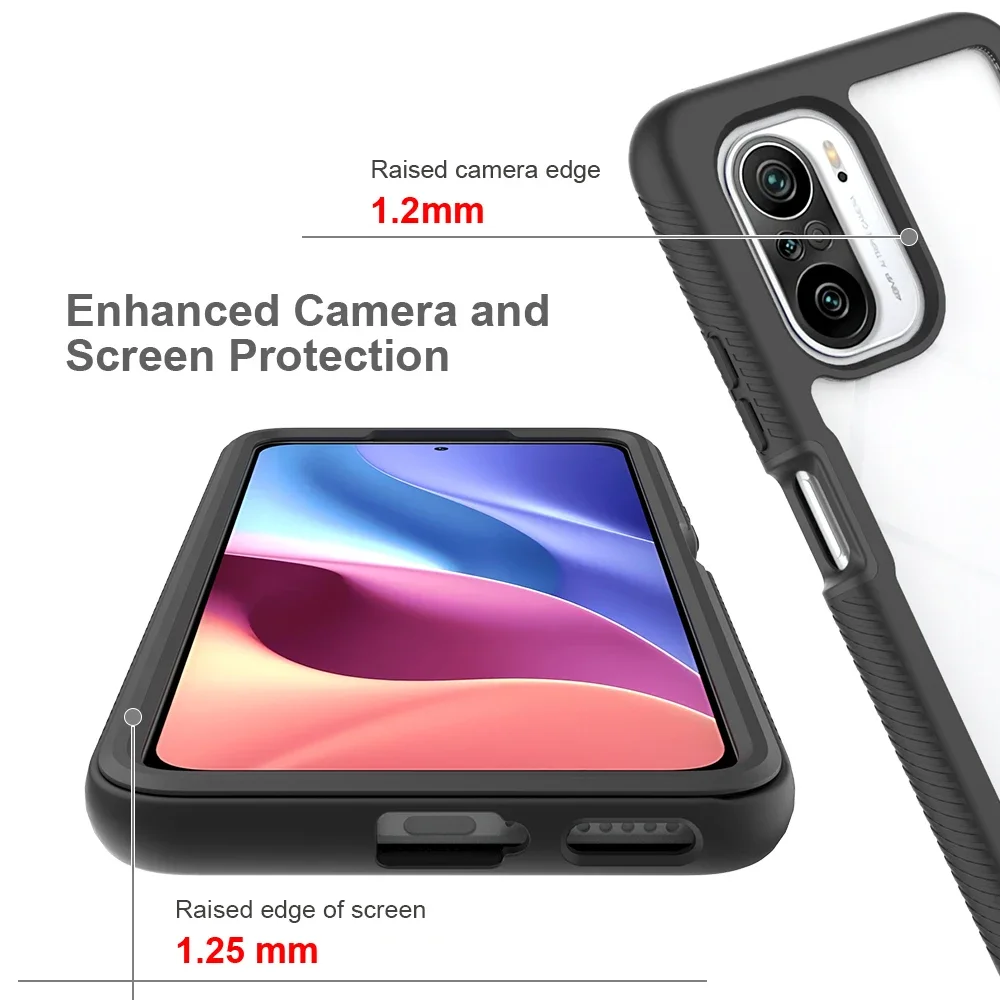 Гибридный прочный противоударный чехол 2 в 1 для Xiaomi Poco F3 Redmi K40 Note 9S 10S 10 Pro Max