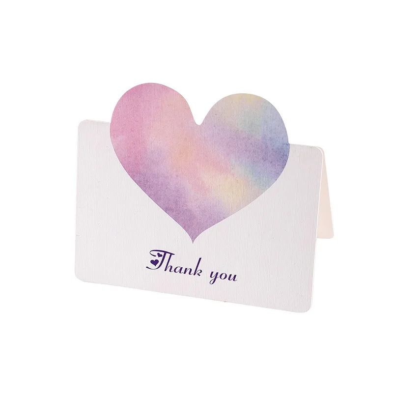 

custom design small after-sale thank you card greeting gift card retailing starry colorful business paper card for small busines