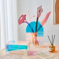 nordic acrylic vase modern home decoration flower arrangement container office decoration living room dining table ornaments