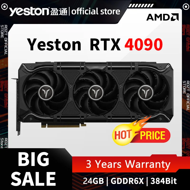 

Видеокарта Yeston GEFORCE RTX4090-24GD6X X3W 24G/384bit/GDDR6X RTX 4090