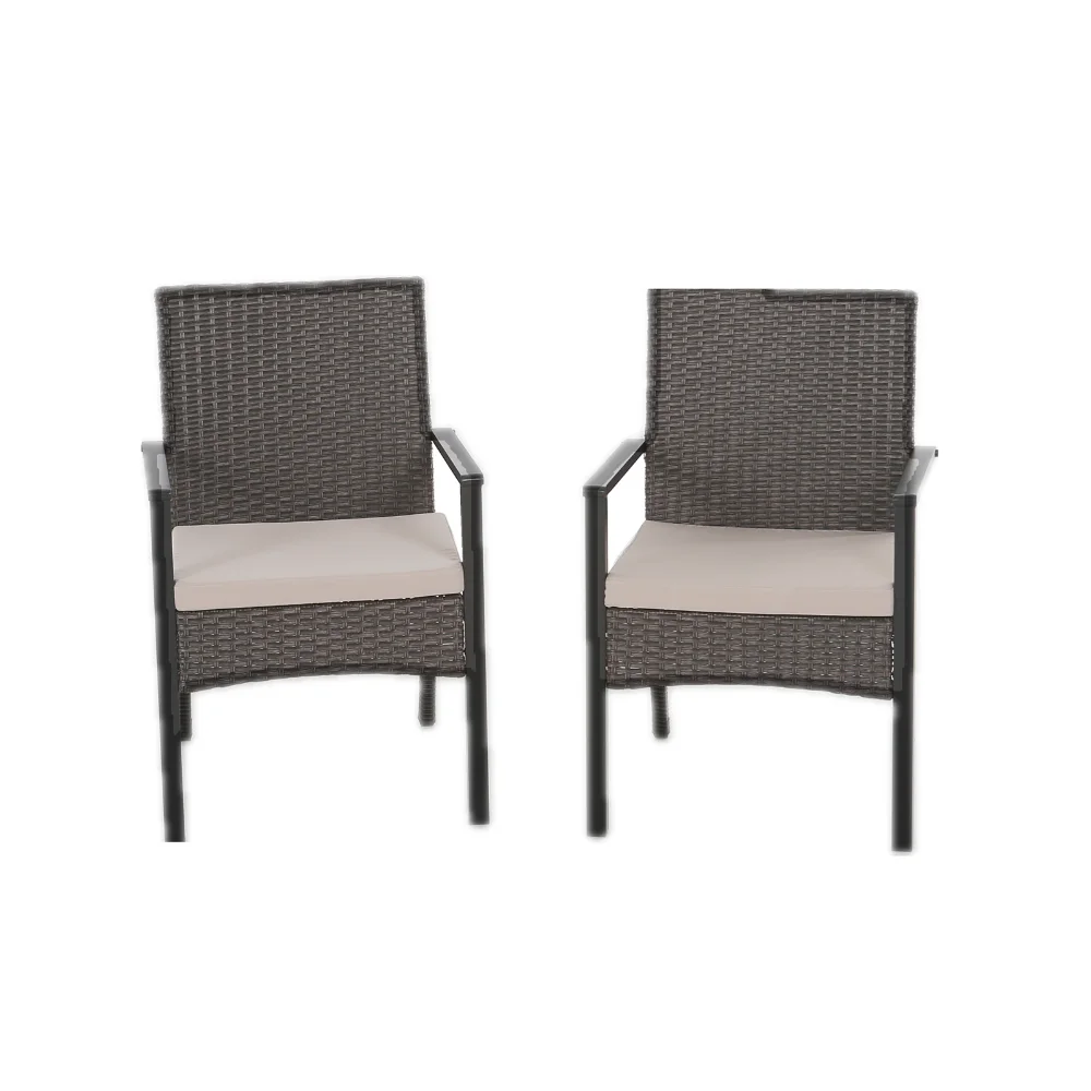 

MF Studio Set of 2 Rattan Chairs with Cushion Pads